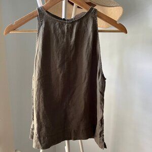 Everlane Linen High-Neck Tank, Size 00